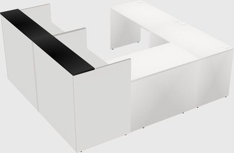 Shared one sided u-shaped reception desk
