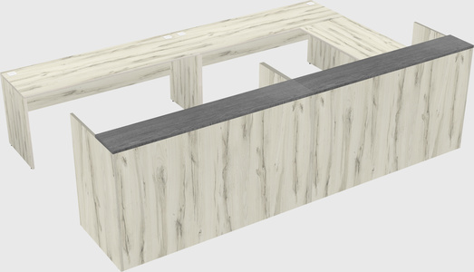 Shared one sided u-shaped reception desk
