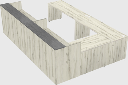 Shared one sided u-shaped reception desk