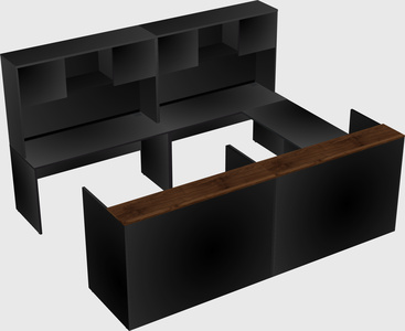 Shared one sided u-shaped reception desk