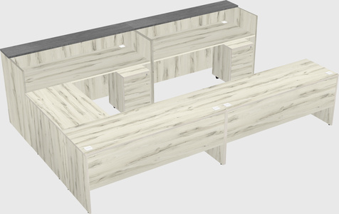 Shared one sided u-shaped reception desk