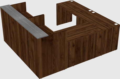 Shared one sided u-shaped reception desk