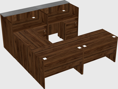 Shared one sided u-shaped reception desk