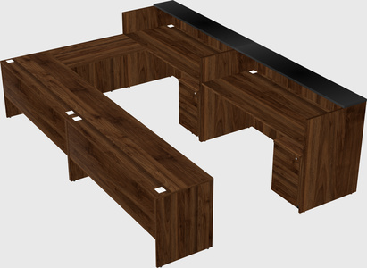 Shared one sided u-shaped reception desk