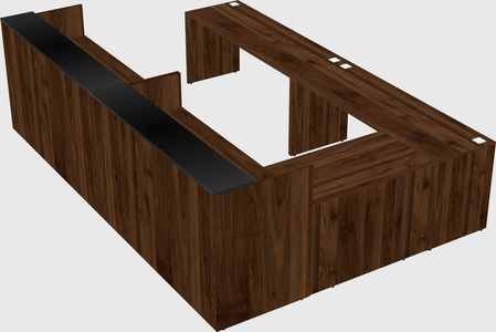 Shared one sided u-shaped reception desk