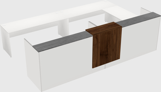 Shared one sided u-shaped reception desk