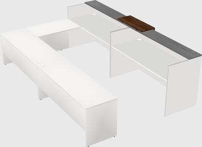 Shared one sided u-shaped reception desk