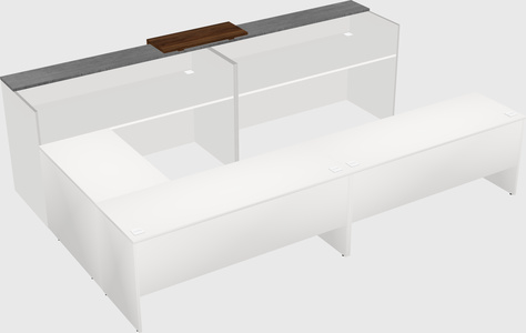 Shared one sided u-shaped reception desk