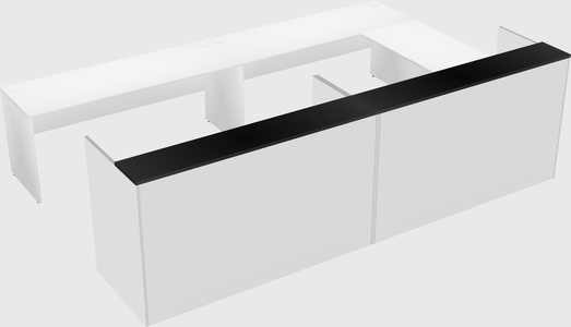 Shared one sided u-shaped reception desk