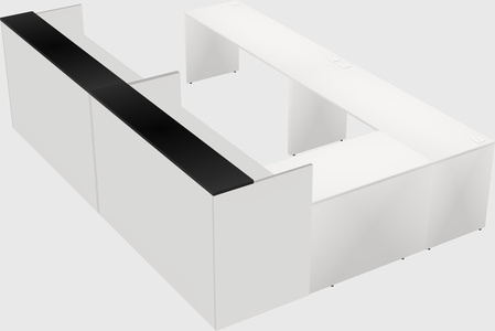 Shared one sided u-shaped reception desk
