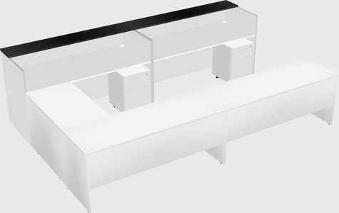Shared one sided u-shaped reception desk
