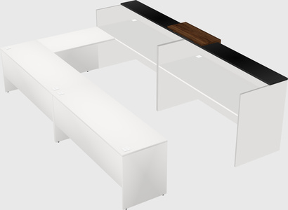 Shared one sided u-shaped reception desk