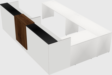Shared one sided u-shaped reception desk