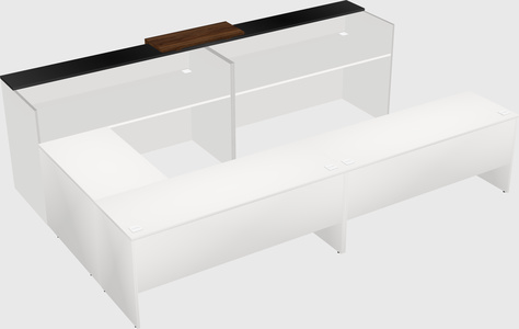 Shared one sided u-shaped reception desk
