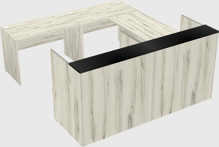 Shared one sided u-shaped reception desk