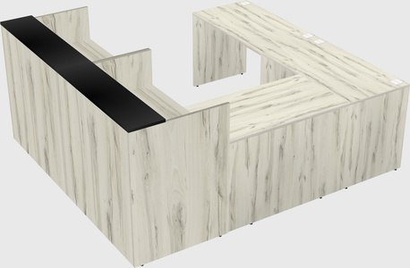 Shared one sided u-shaped reception desk