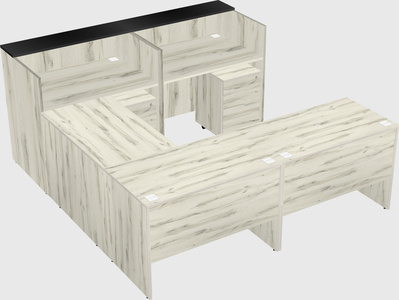 Shared one sided u-shaped reception desk