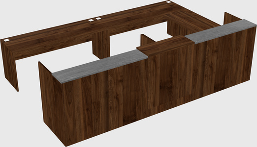 Shared one sided u-shaped reception desk