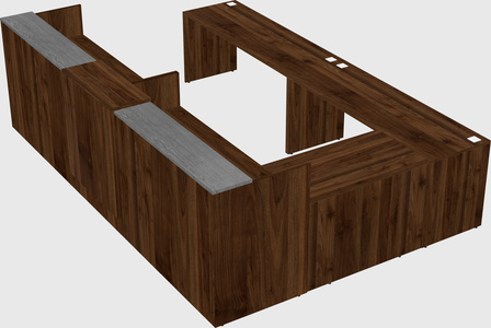 Shared one sided u-shaped reception desk