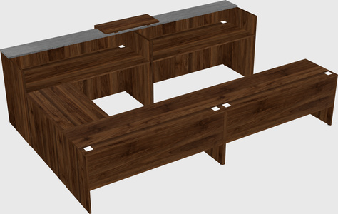 Shared one sided u-shaped reception desk