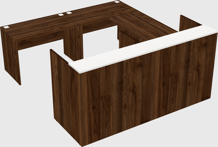 Shared one sided u-shaped reception desk