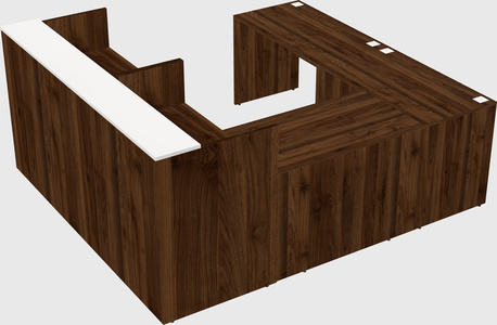 Shared one sided u-shaped reception desk