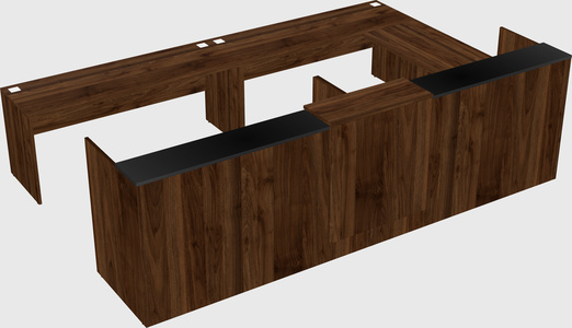 Shared one sided u-shaped reception desk