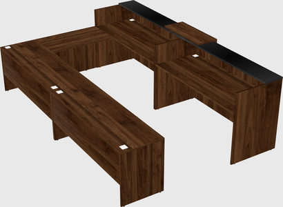 Shared one sided u-shaped reception desk
