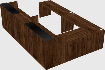 Shared one sided u-shaped reception desk