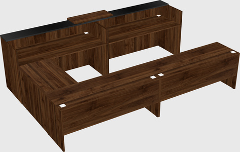 Shared one sided u-shaped reception desk