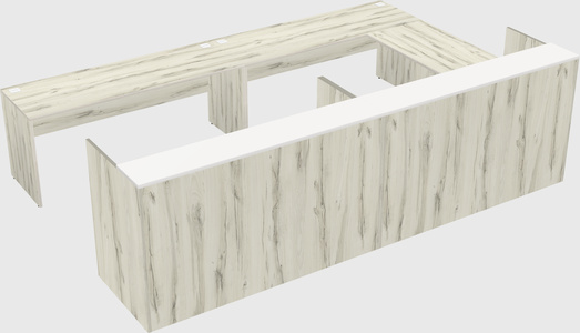 Shared one sided u-shaped reception desk
