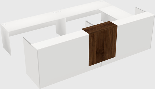 Shared one sided u-shaped reception desk