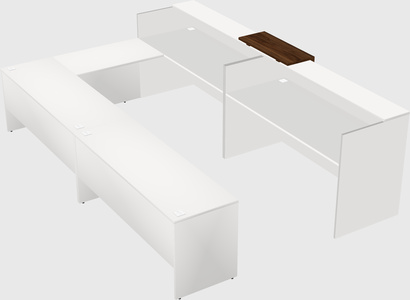 Shared one sided u-shaped reception desk
