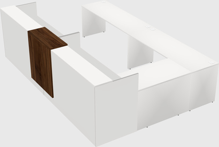 Shared one sided u-shaped reception desk