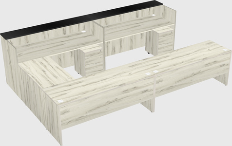 Shared one sided u-shaped reception desk