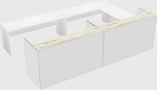 Shared one sided u-shaped reception desk