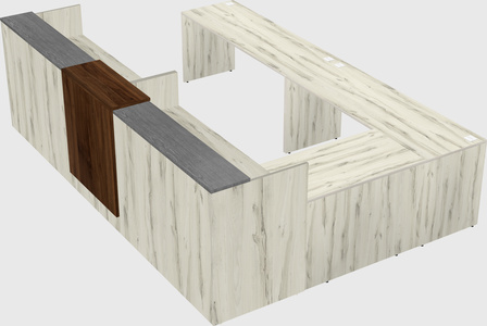 Shared one sided u-shaped reception desk