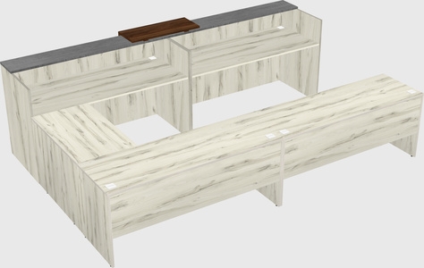 Shared one sided u-shaped reception desk