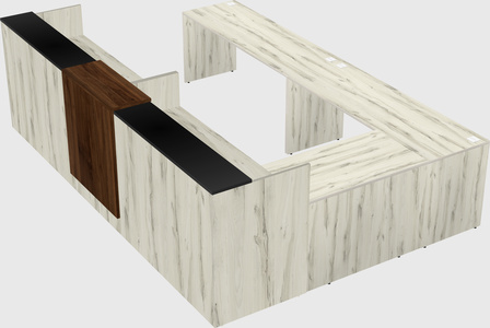 Shared one sided u-shaped reception desk