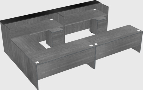 Shared one sided u-shaped reception desk