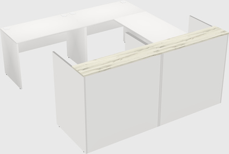 Shared one sided u-shaped reception desk