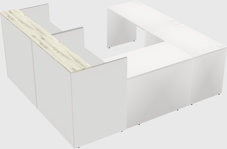 Shared one sided u-shaped reception desk