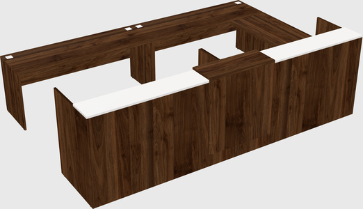 Shared one sided u-shaped reception desk