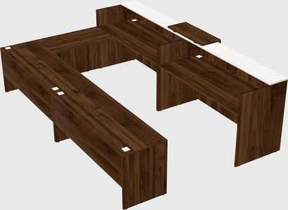 Shared one sided u-shaped reception desk