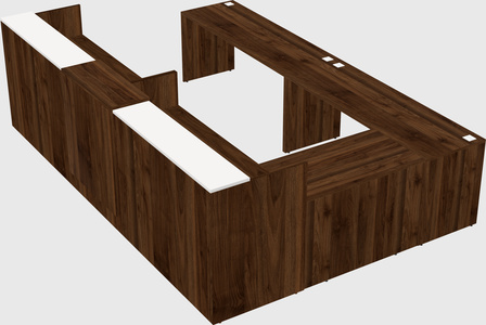 Shared one sided u-shaped reception desk
