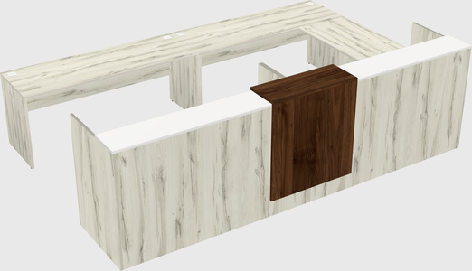 Shared one sided u-shaped reception desk