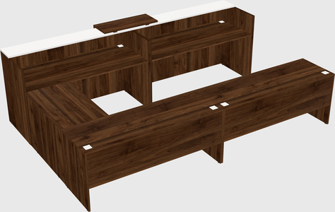 Shared one sided u-shaped reception desk