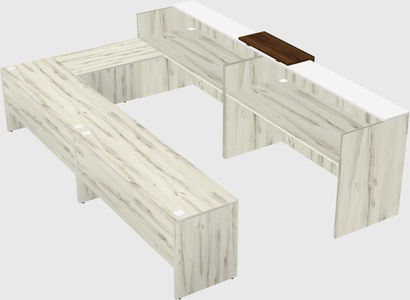 Shared one sided u-shaped reception desk