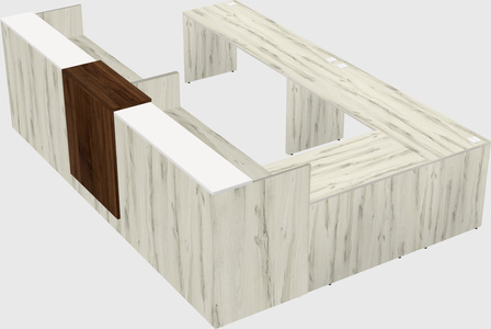 Shared one sided u-shaped reception desk