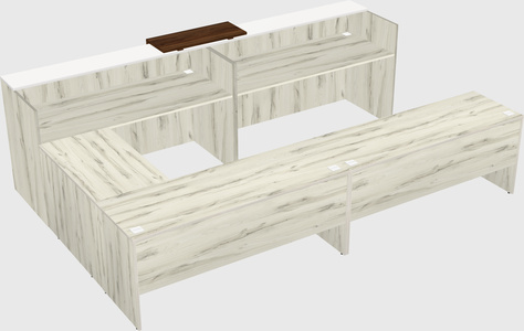 Shared one sided u-shaped reception desk